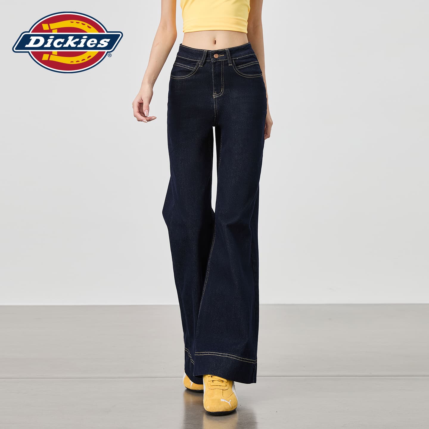 Джинсы Dickies Джинсовый синий длина до щиколотки женские джинсы - изображение 6