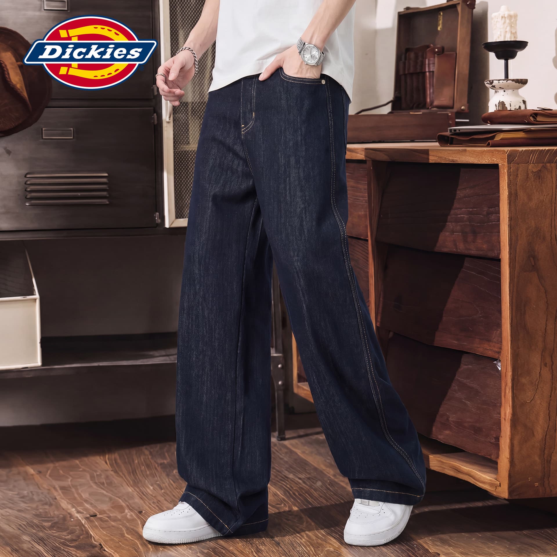 Штаны dickies Джинсовый синий Мужской Джинсы - изображение 2