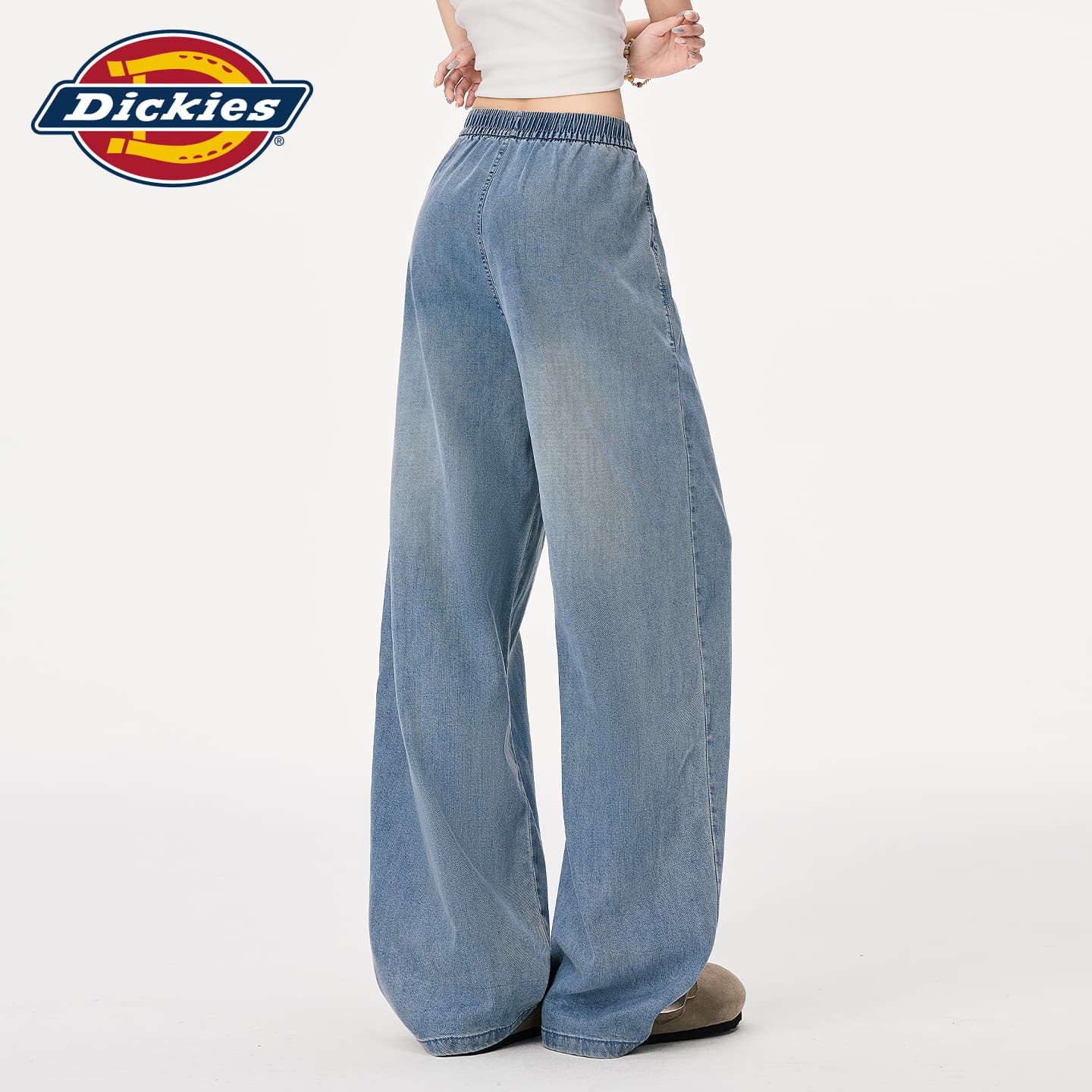 Джинсы dickies Синий Маленький Женские Джинсы - изображение 7