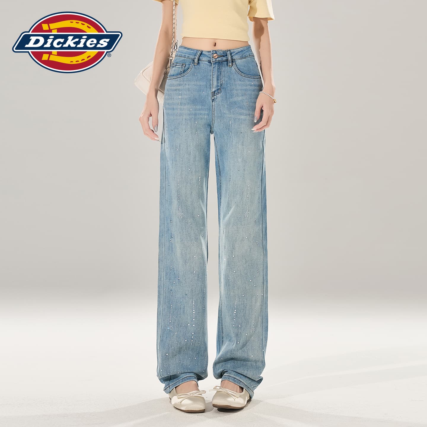 Джинсы Dickies Светло-Синие Женские Джинсы - изображение 4