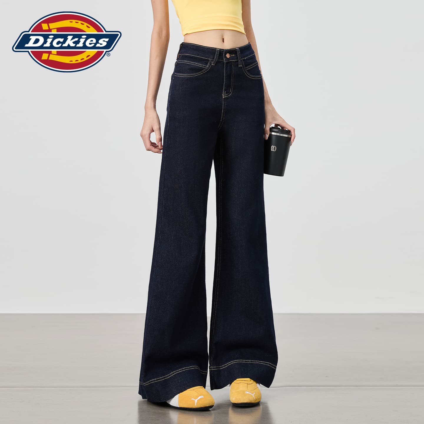 Джинсы Dickies Джинсовый синий длина до щиколотки женские джинсы - изображение 5