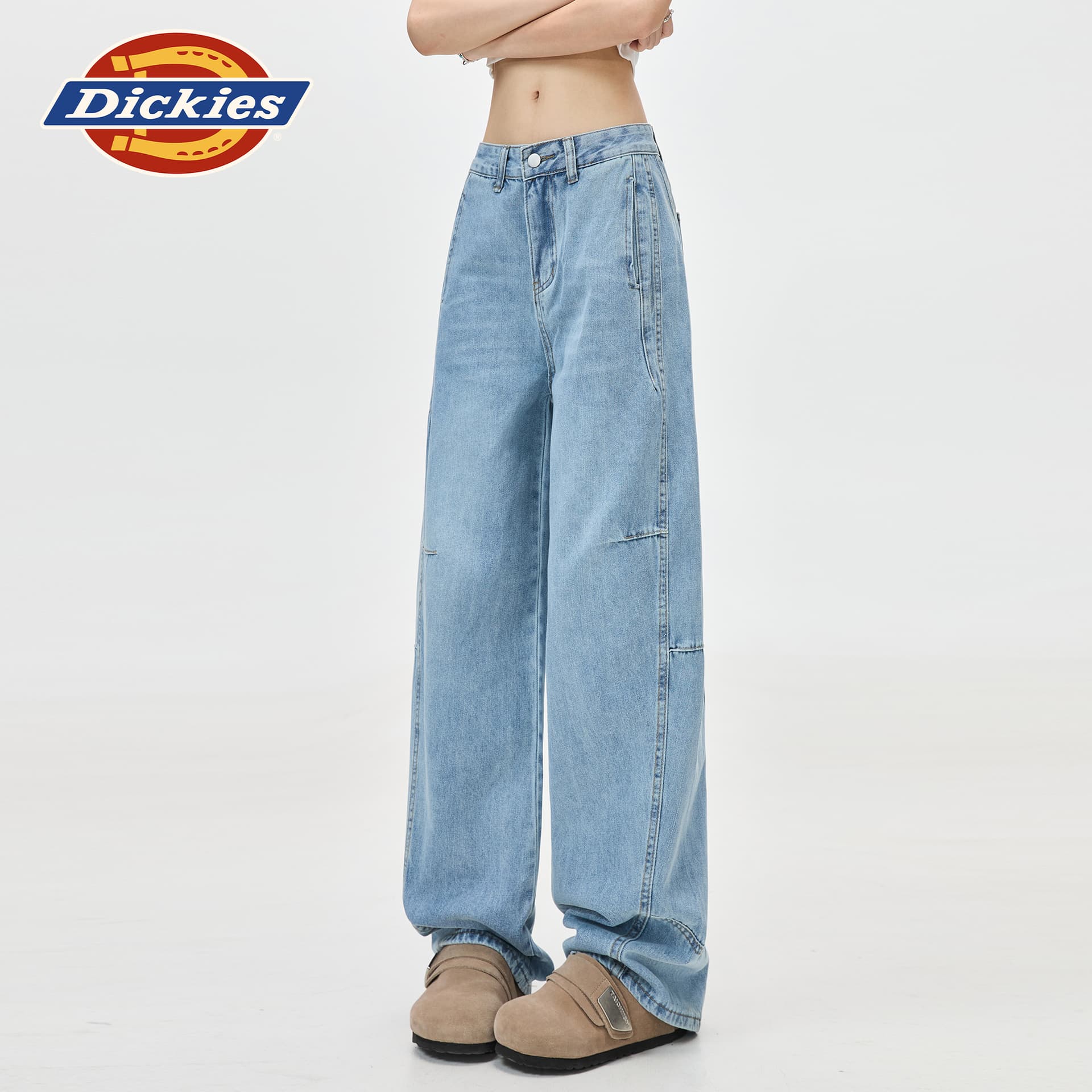 Джинсы dickies Светло-синие брюки Женские Джинсы - изображение 4