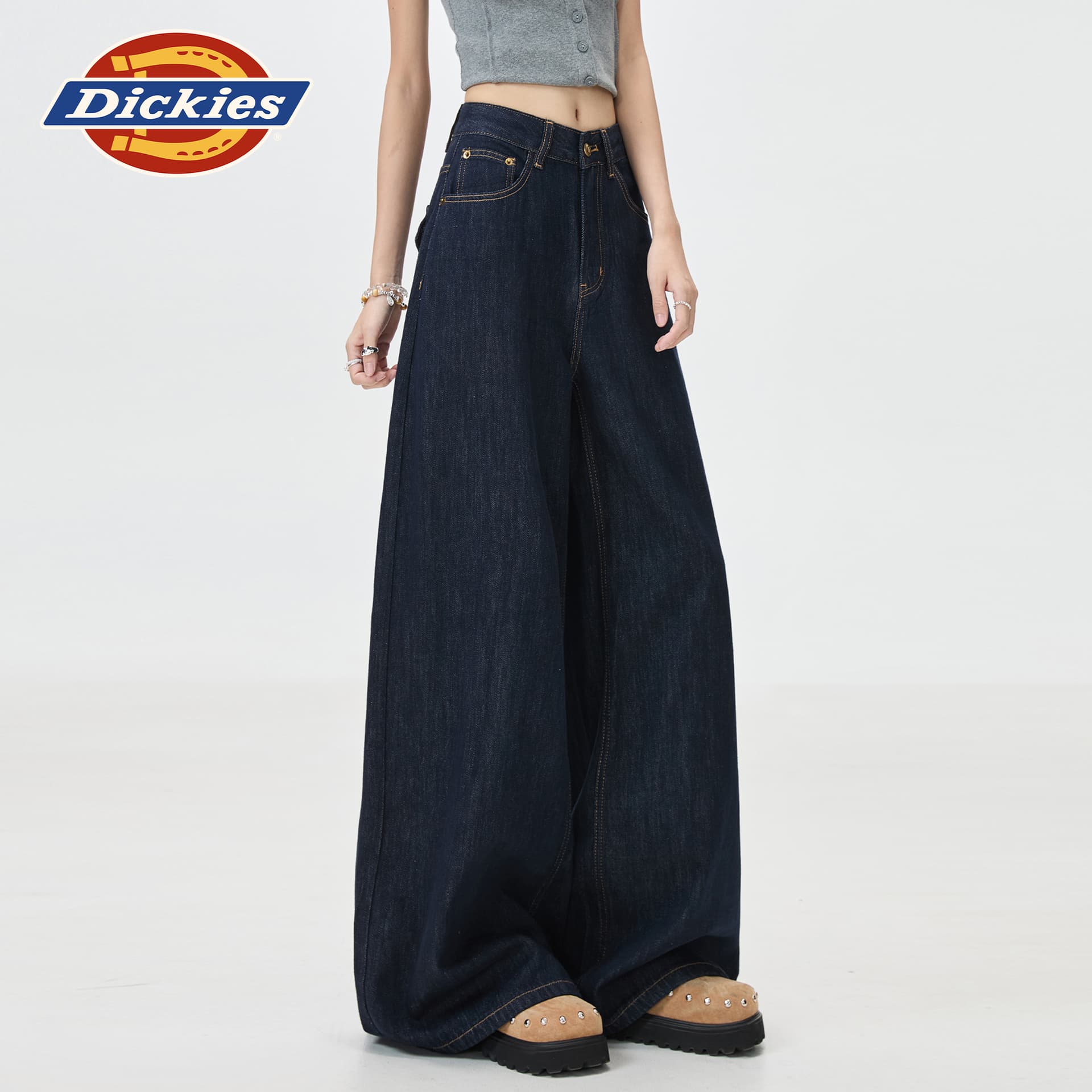 Джинсы Dickies Темно-синие брюки женские джинсы - изображение 6