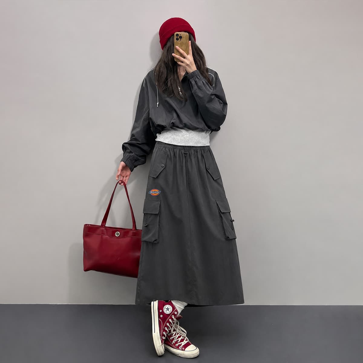 Юбка Dickies Женские Повседневные Длинные Юбки - изображение 3