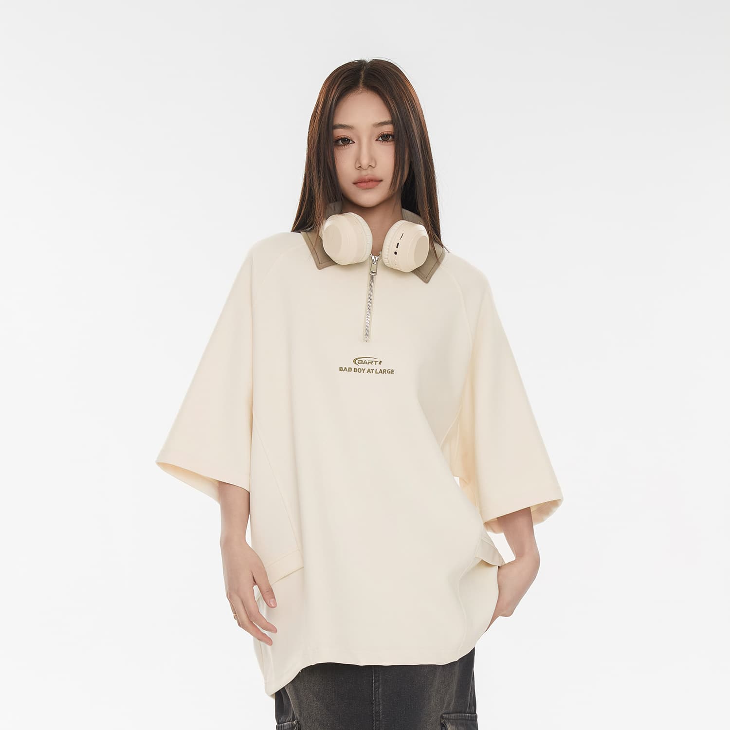 The Simpsons x Симпсоны Поло подростковый американский преппи стиль контрастная комбинация полузастежка модный премиум минималистичный принт с буквами отложной воротник топы повседневный универсальный дышащий удобный мягкий короткий рукав - изображение 20