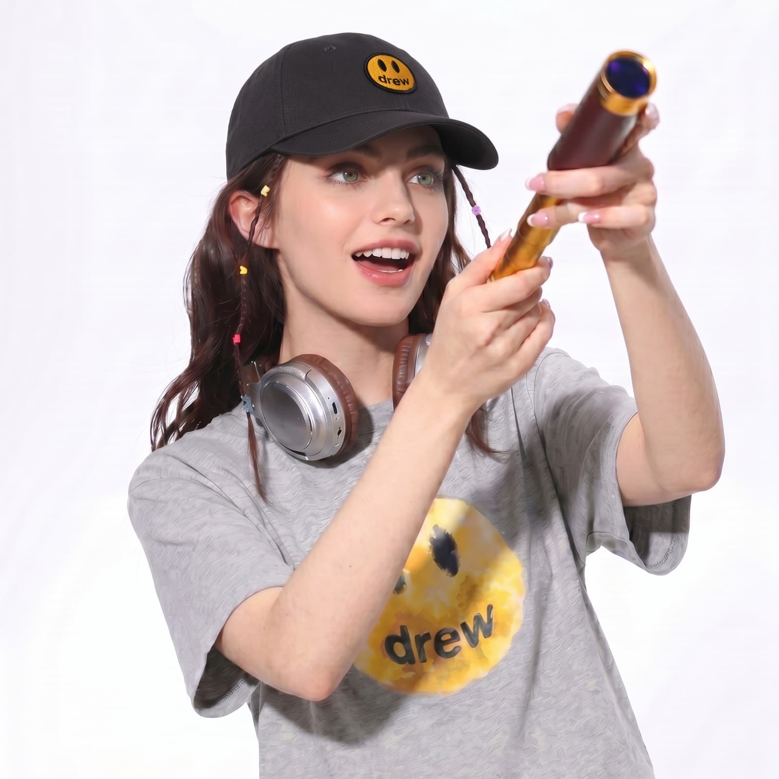 Кепка Drew House Smiley Collection Хлопковые Волоконные Кепки Унисекс - изображение 3