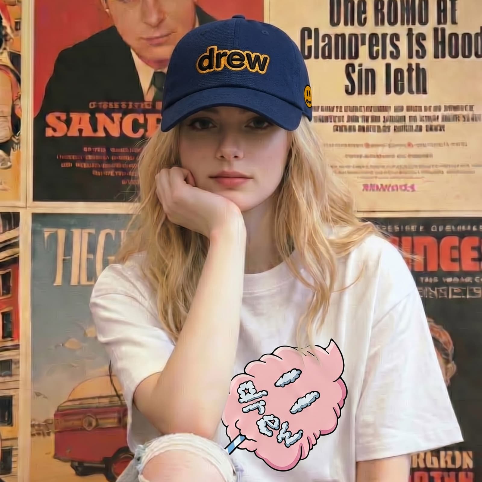 Кепка Drew House Letter Logo Series Хлопок Волокно Бейсболки Унисекс - изображение 5