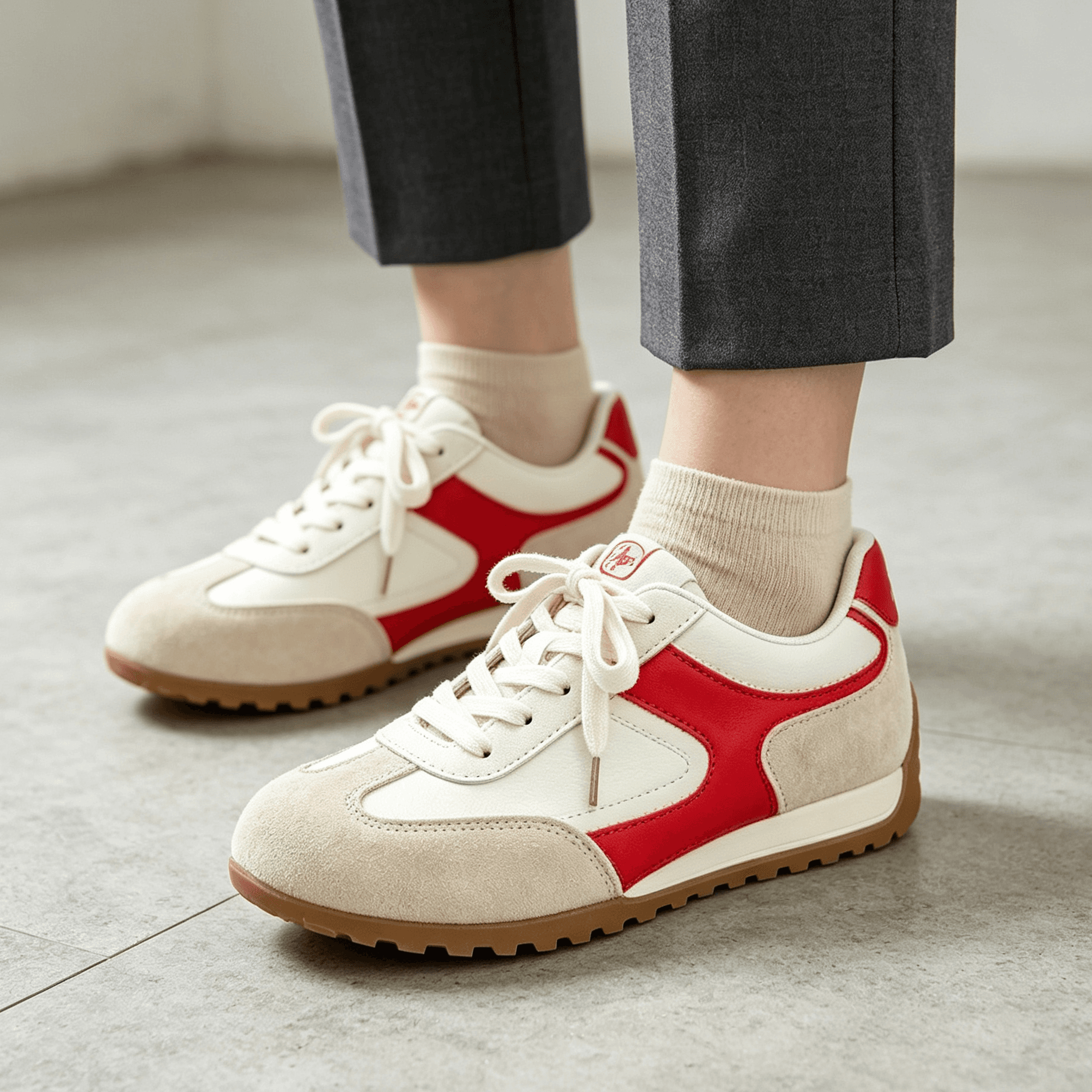 Кроссовки CARTELO Детская повседневная обувь Low Топ Бежево-красный Унисекс - изображение 3