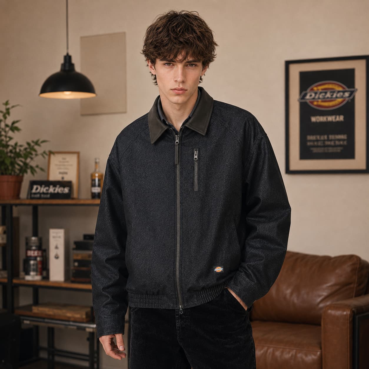Куртка Dickies Деним Черный Унисекс Куртки - изображение 7