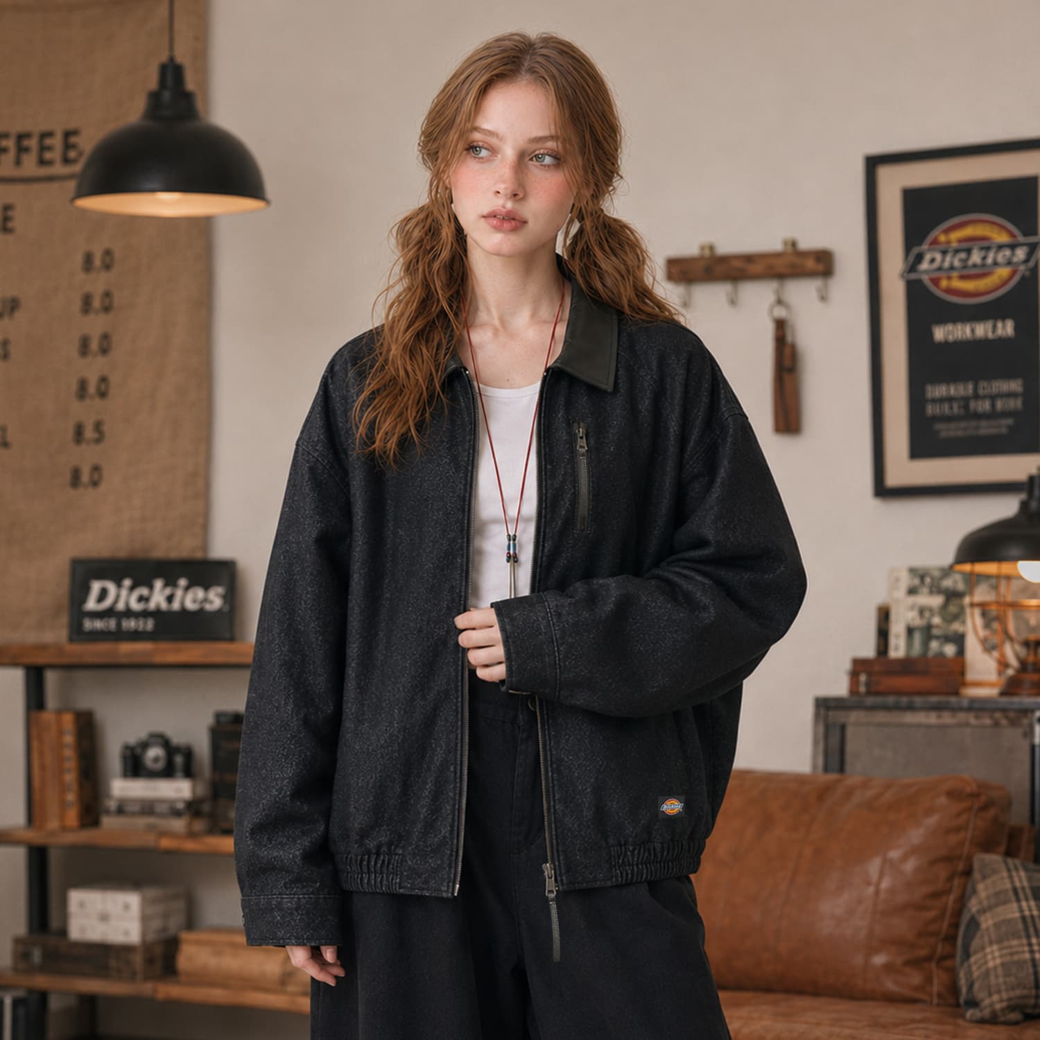 Куртка Dickies Деним Черный Унисекс Куртки - изображение 5