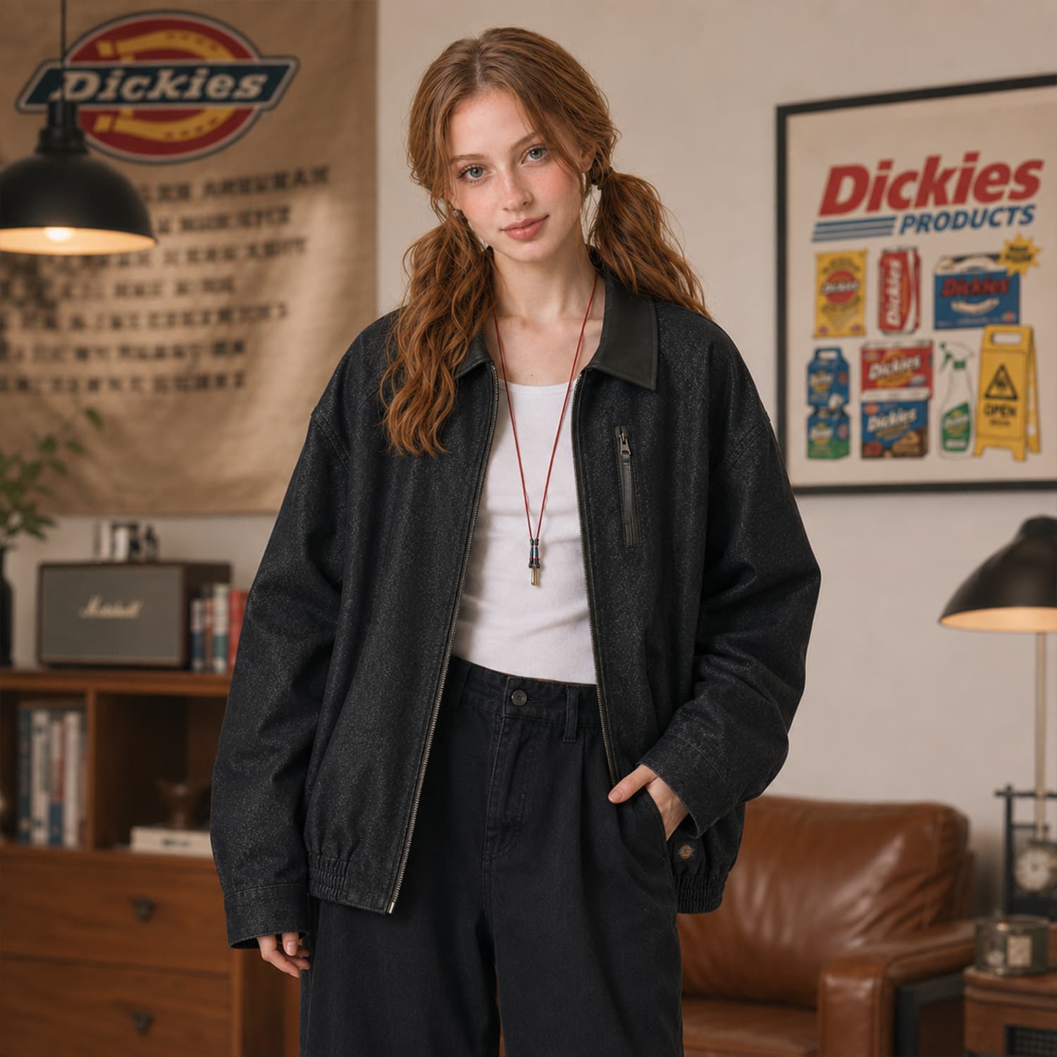 Куртка Dickies Деним Черный Унисекс Куртки - изображение 4