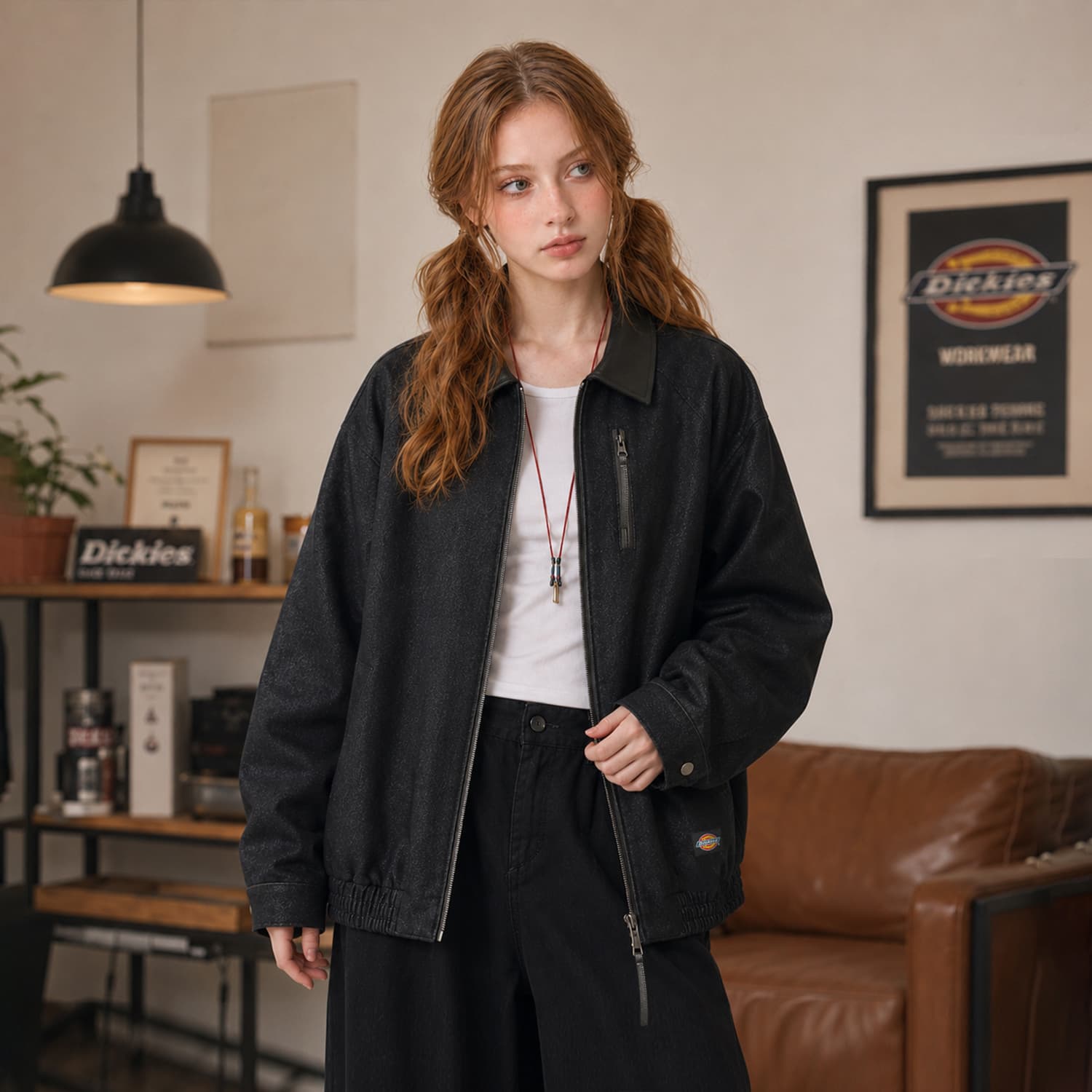 Куртка Dickies Деним Черный Унисекс Куртки - изображение 3