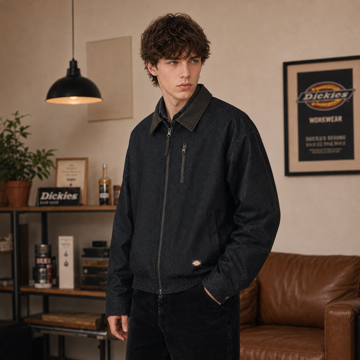 Куртка Dickies Деним Черный Унисекс Куртки - изображение 8