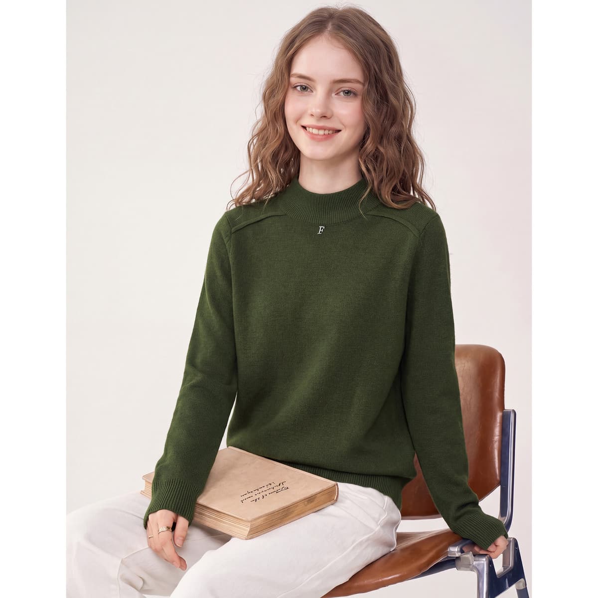 Кофта FOREVER 21 Сосновый зеленый Женские Трикотаж - изображение 3