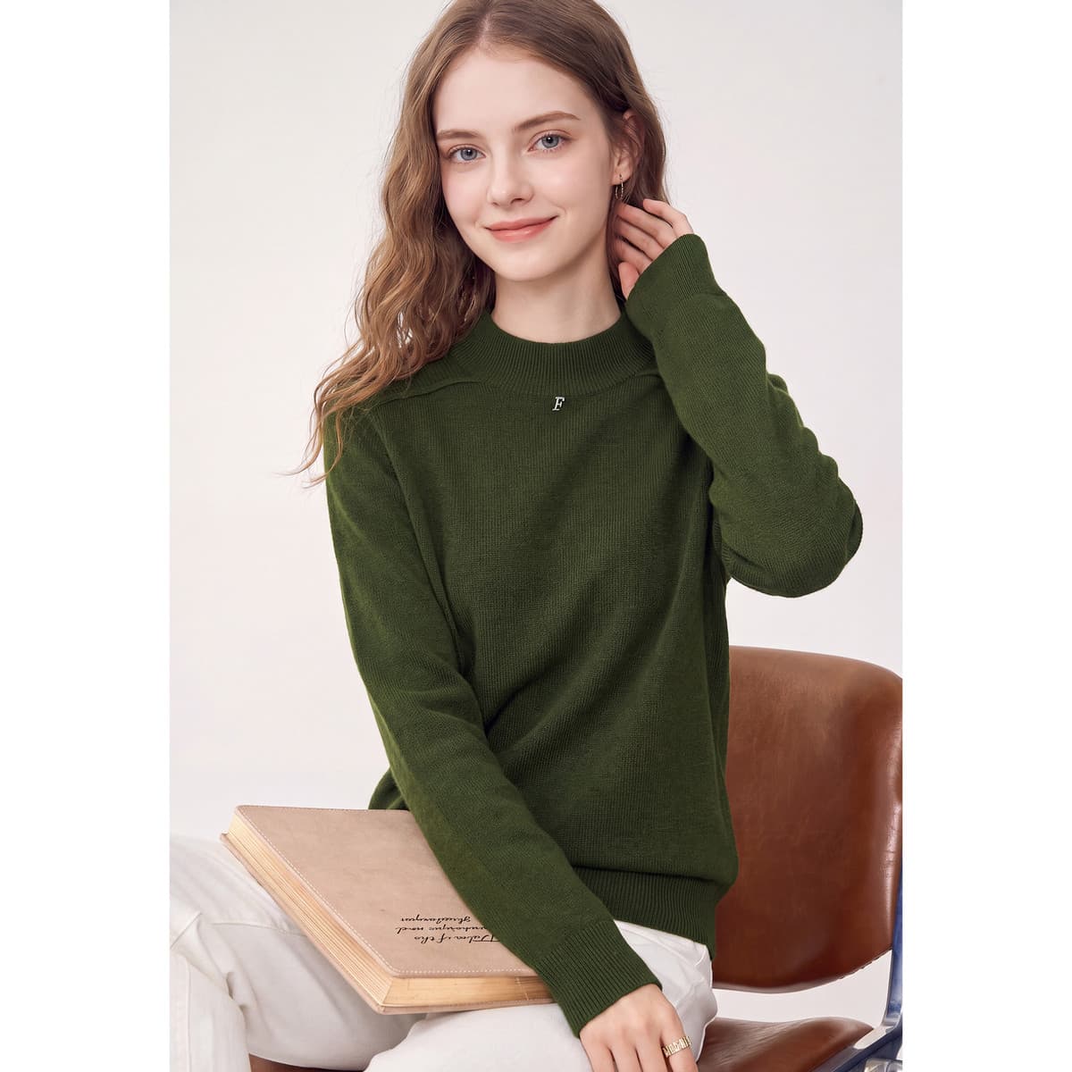 Кофта FOREVER 21 Сосновый зеленый Женские Трикотаж - изображение 4