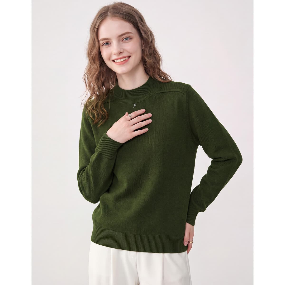 Кофта FOREVER 21 Сосновый зеленый Женские Трикотаж - изображение 6