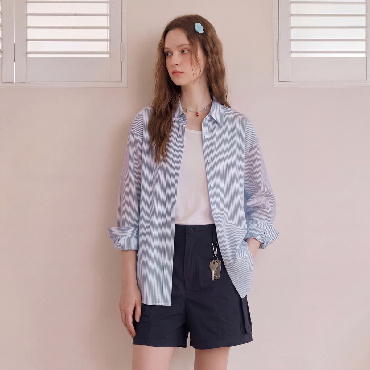 Блузка FOREVER 21 Синий тон Женские Рубашки - изображение 4
