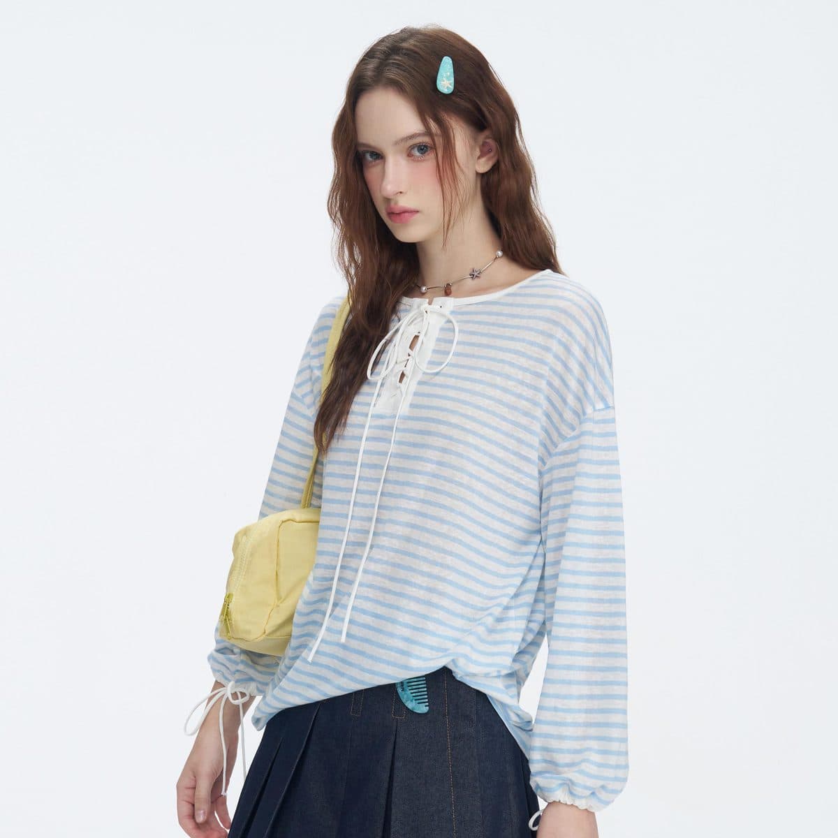 Футболка FOREVER 21 Синий тон Женские T-рубашки - изображение 2