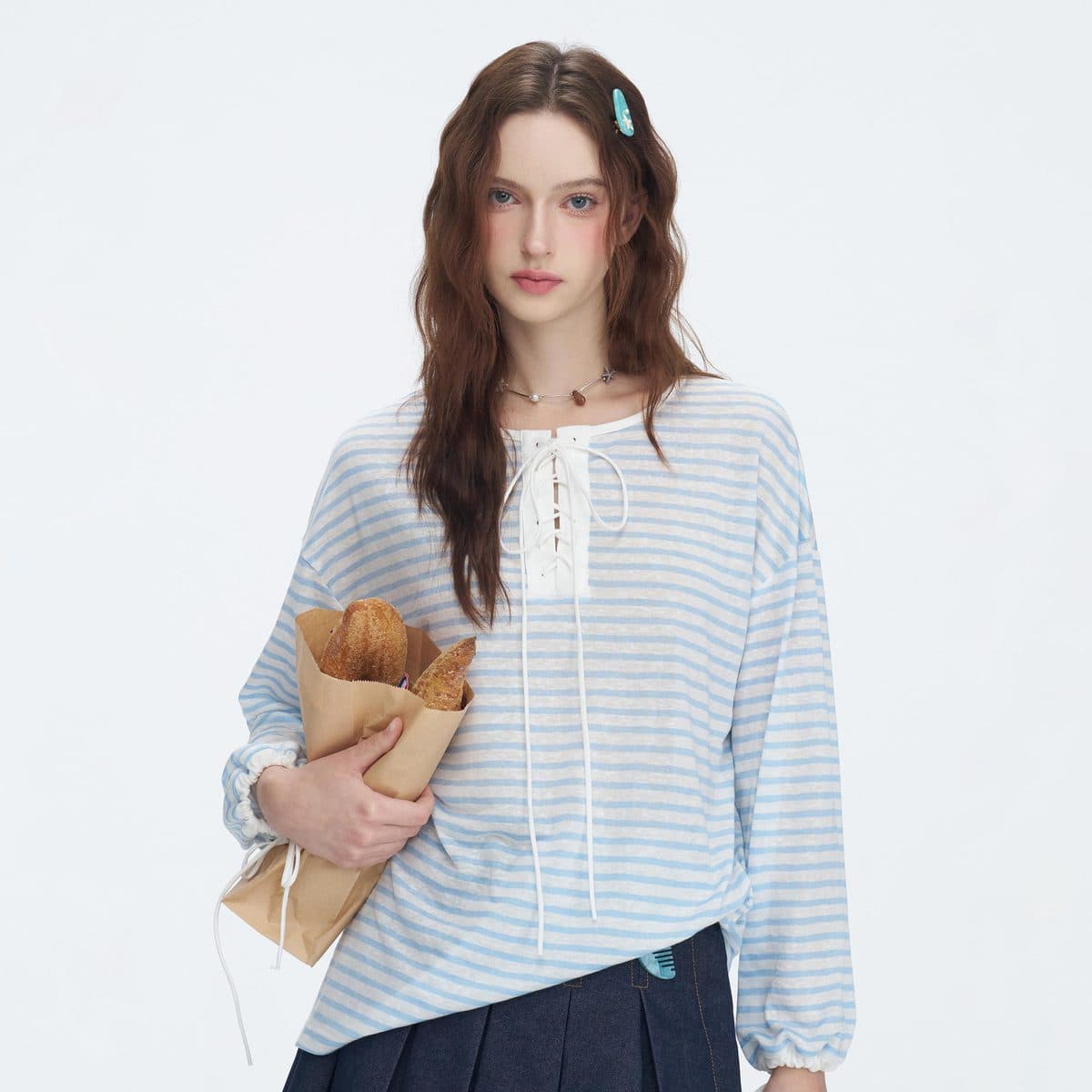 Футболка FOREVER 21 Синий тон Женские T-рубашки - изображение 3