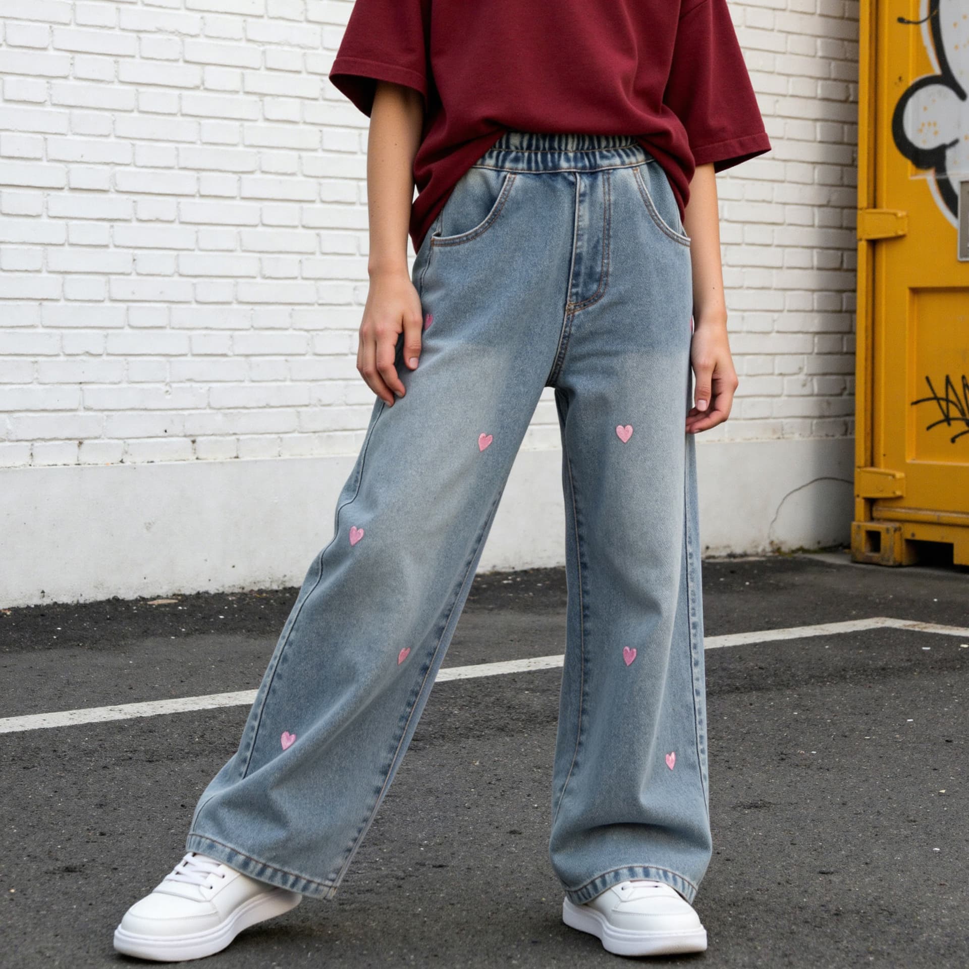 Dickies SHO Маленький Тряпочка Этикетка K_Правая сторона Задний карман Синий цвет морской соли Kids Джинсы - изображение 2