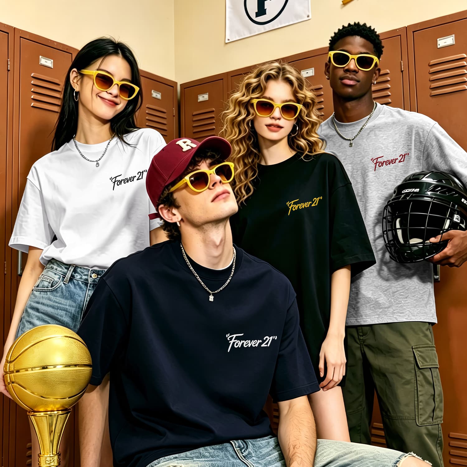Футболка FOREVER 21 Унисекс T-рубашки - изображение 4