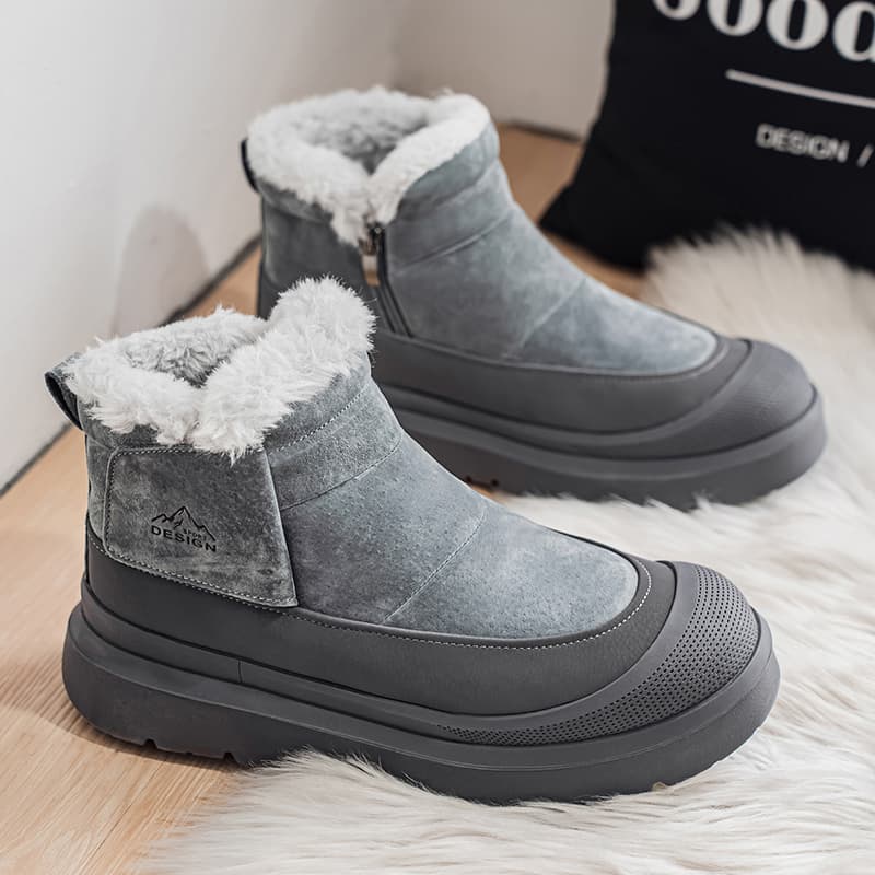 SHIBU Зимний Удобный Fashion Versatile Снежное поле Флисовая подкладка Антискользящий Платформа Утепленная обувь - изображение 3