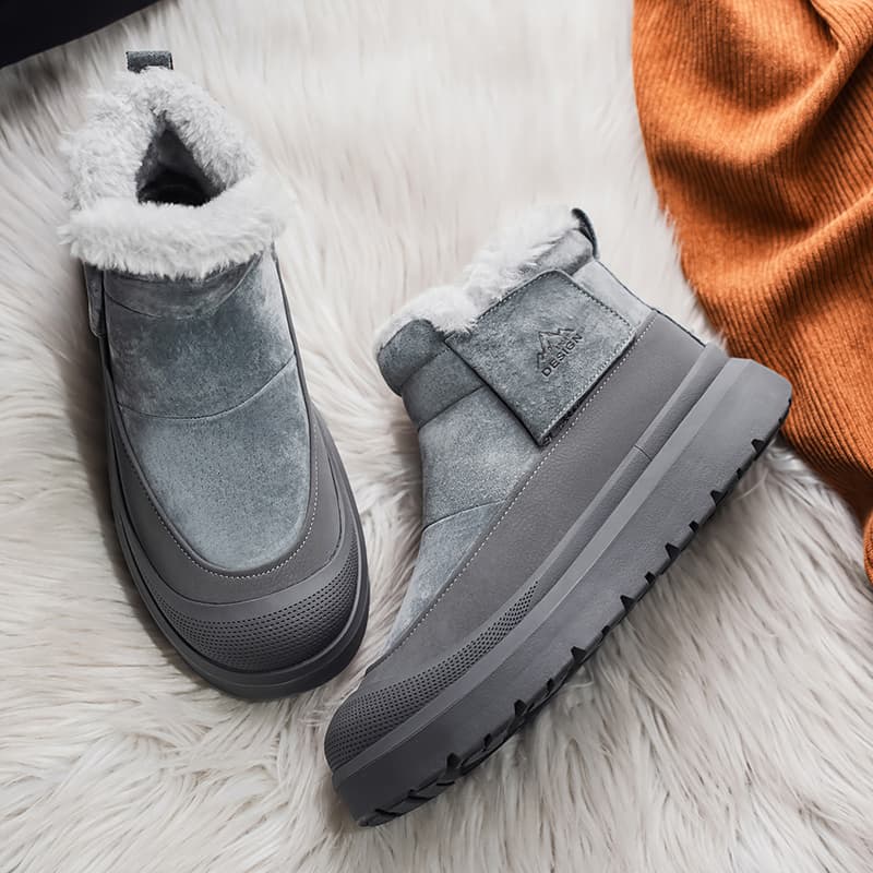 SHIBU Зимний Удобный Fashion Versatile Снежное поле Флисовая подкладка Антискользящий Платформа Утепленная обувь - изображение 4