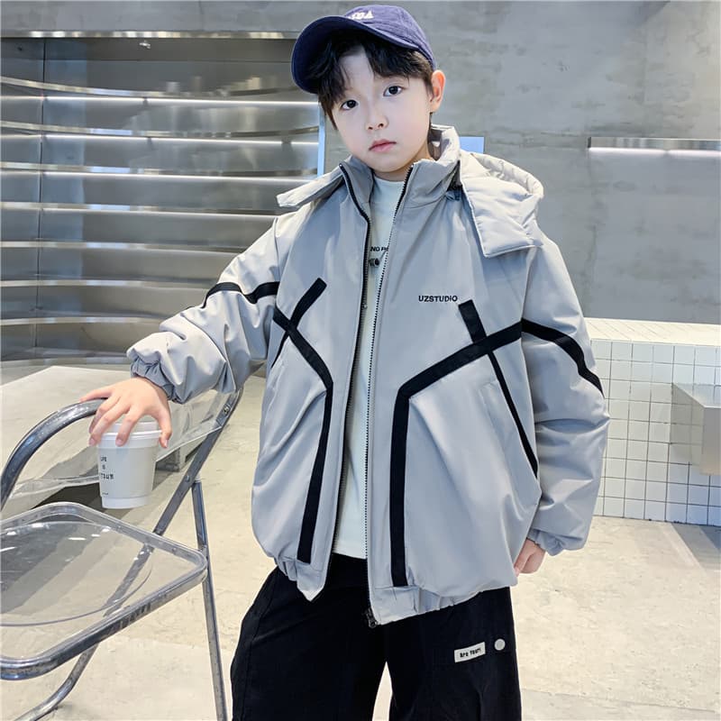 SHIBU 25100 Мальчики Утеплённая куртка Серый Kids Утеплённые куртки - изображение 3