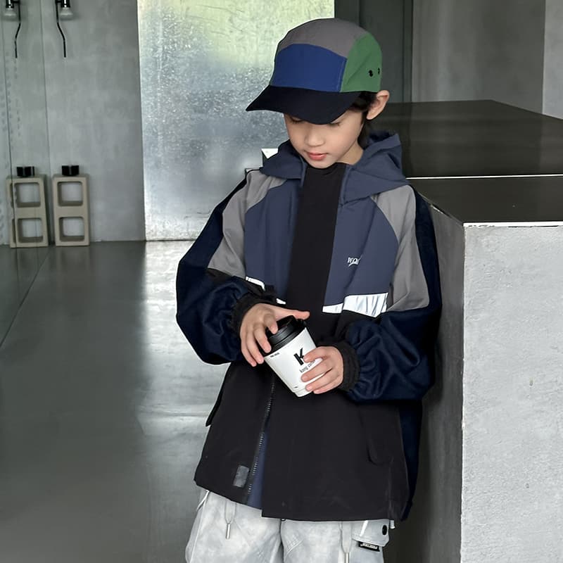 SHIBU LBQW8490 Спина Деним Пэчворк Ветровка Синий Kids Туристическая одежда - изображение 2