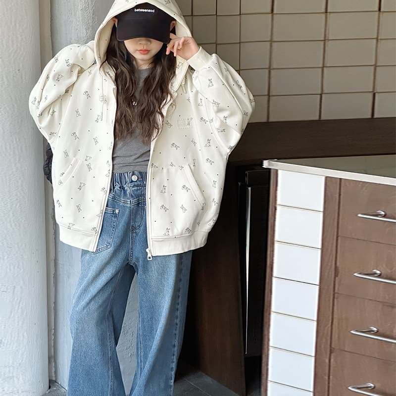 Кофта SHIBU 58019 Бант Пальто Абрикос Kids Свитшоты - изображение 4