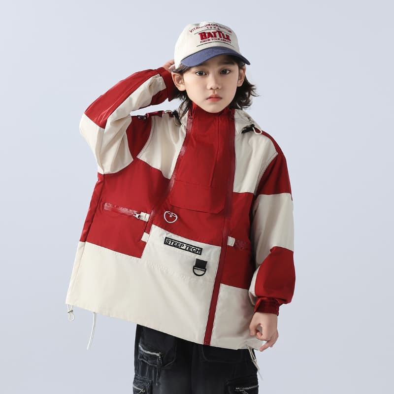 SHIBU WSNCT5162 Многоцветный Двойной Молния Ветровка Красный Kids Туристическая одежда - изображение 3