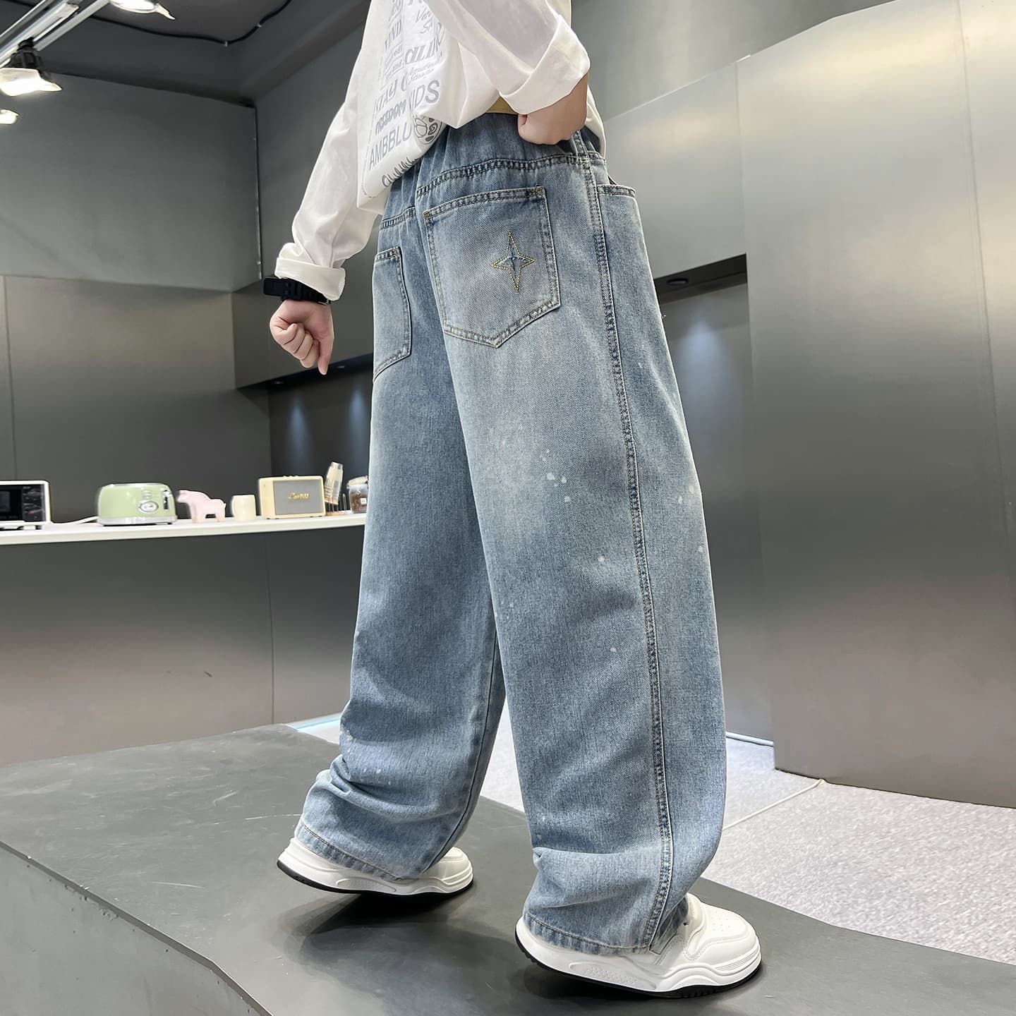 SHIBU HF9183D Blue Kids Jeans - изображение 3