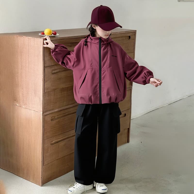 SHIBU Cjd5014 Темный Вино Красный На открытом воздухе Куртка Вино Красный Kids Туристическая одежда - изображение 3