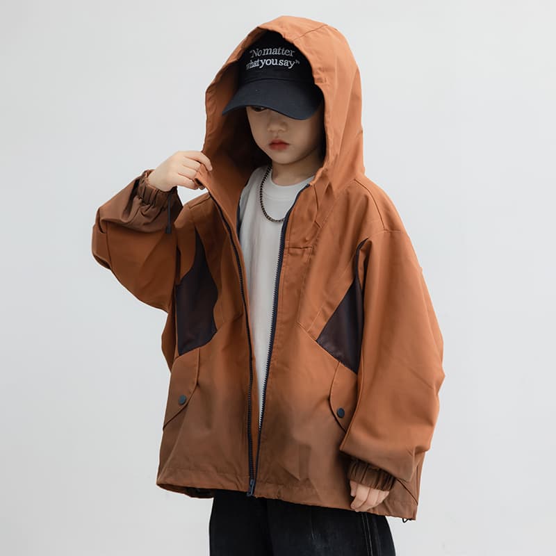 SHIBU LBQW8853 С капюшоном Градиентный Сетчатая ткань Ветровка Карамель Kids Туристическая одежда - изображение 5