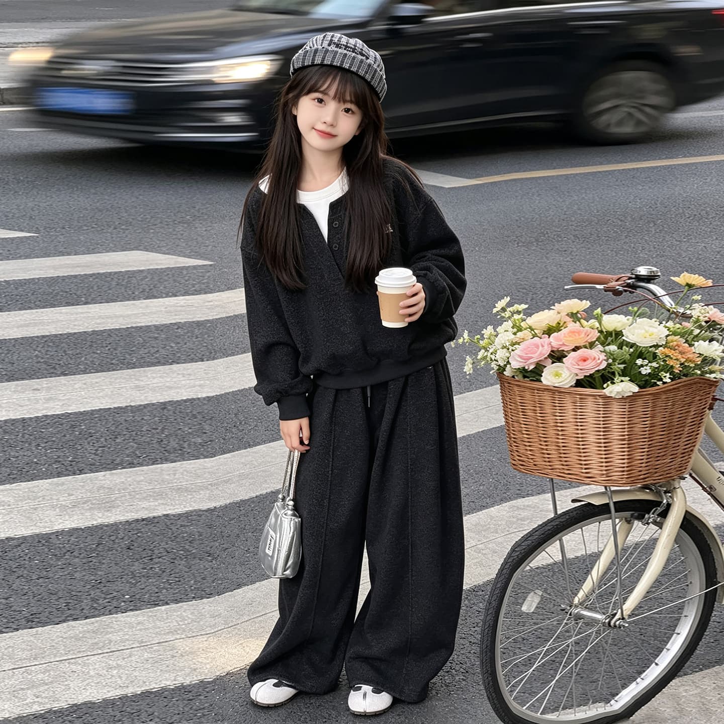 SHIBU A26131 Стиль Korean Повседневный Набор из трех предметов Kids Повседневные спортивные костюмы Наборы - изображение 2