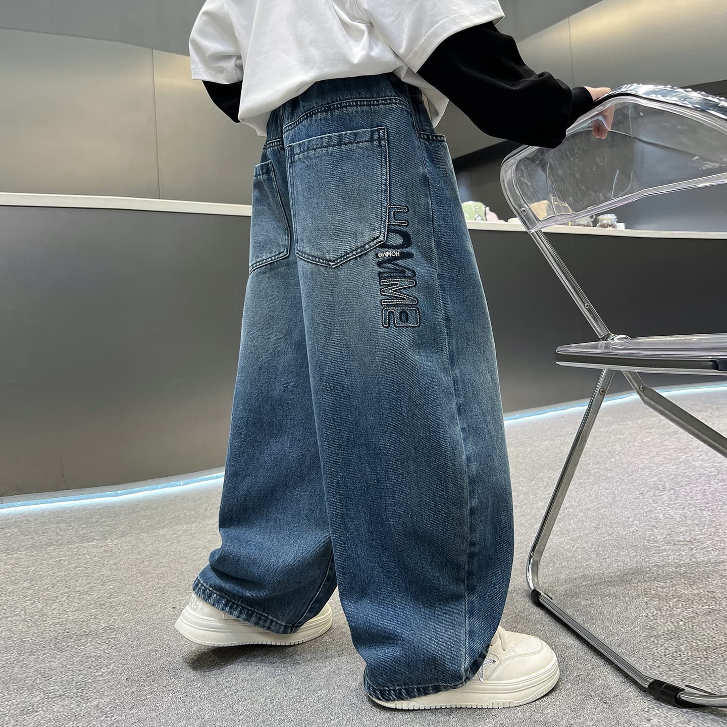 SHIBU HF2621D Blue Kids Jeans - изображение 3