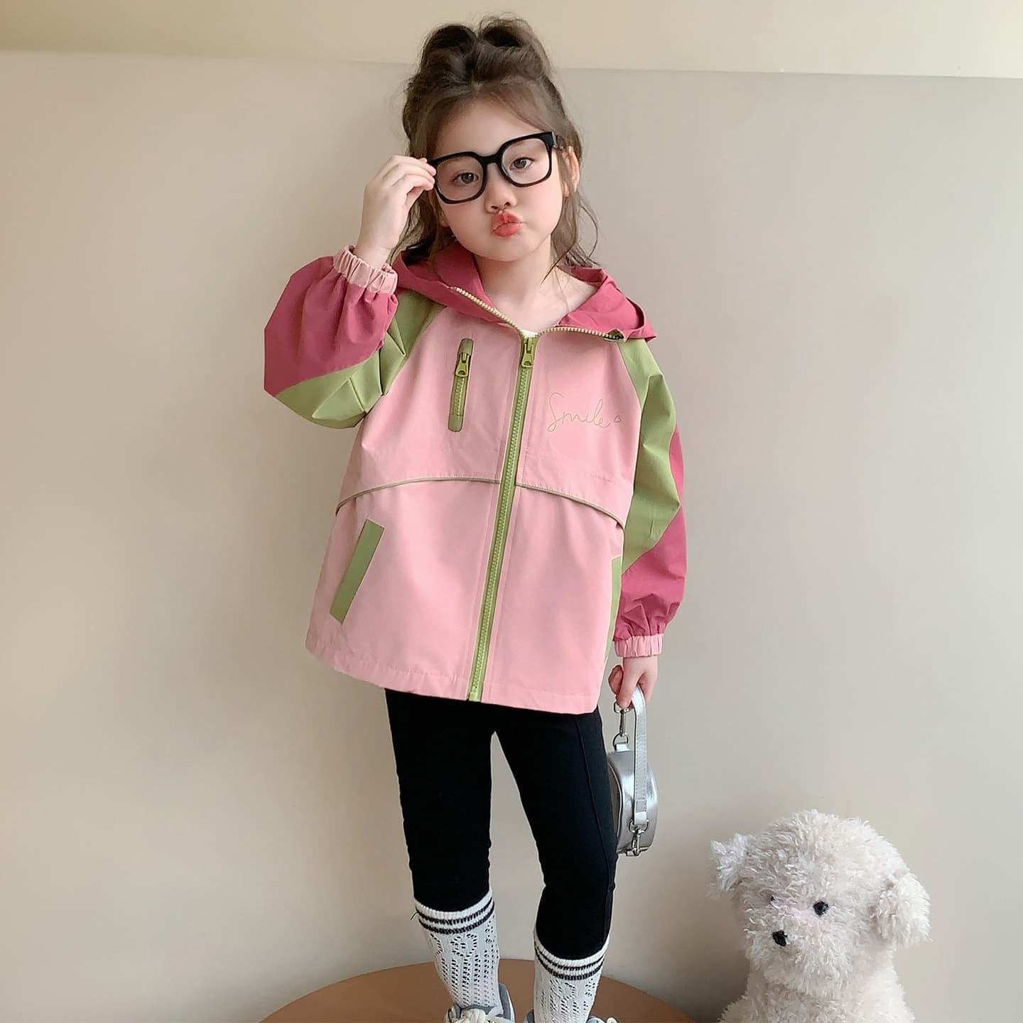 SHIBU M05 Многоцветный С капюшоном Ветровка Розовый Kids Туристическая одежда - изображение 3