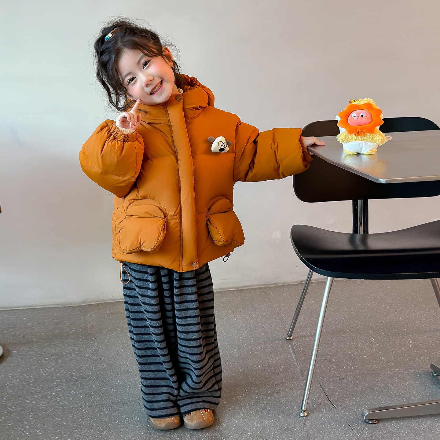 SHIBU D9608-Девочки Кукла Пуховая куртка Желтый Kids Утеплённые куртки - изображение 2