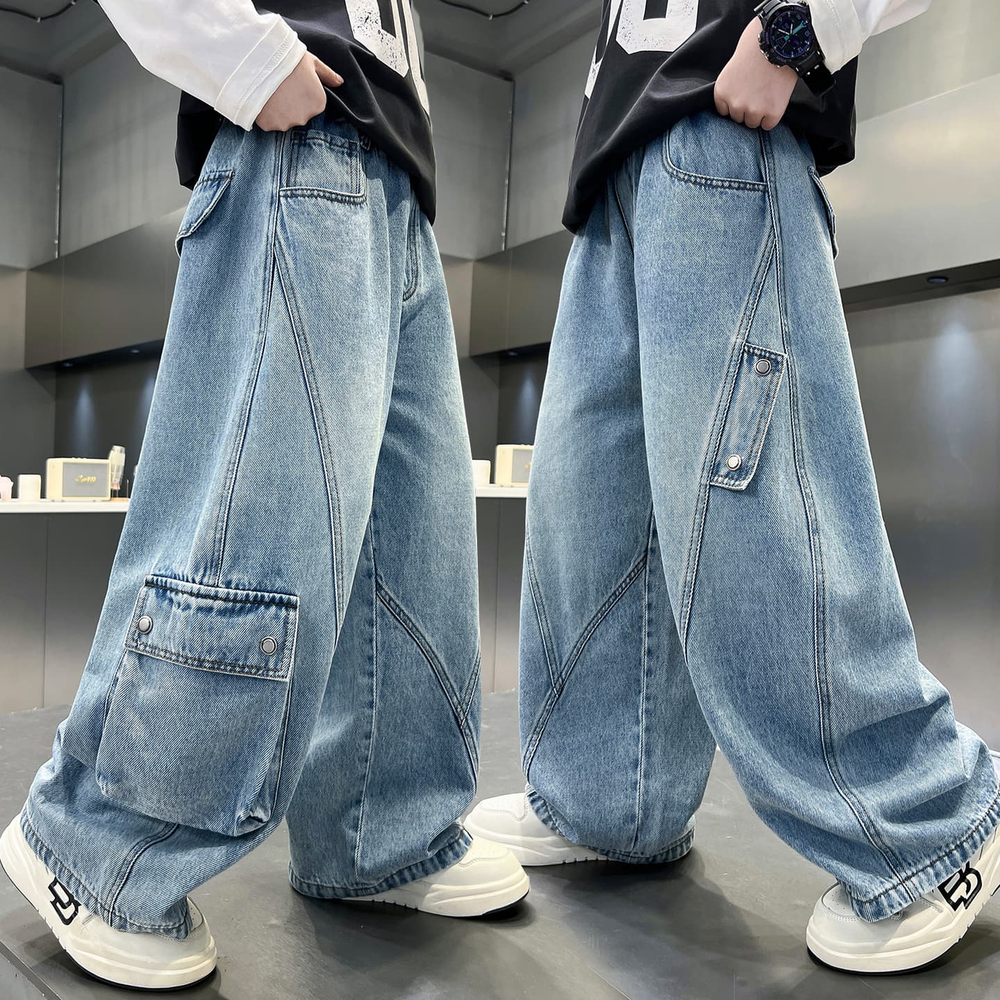 SHIBU HF8392 Blue Kids Jeans - изображение 3