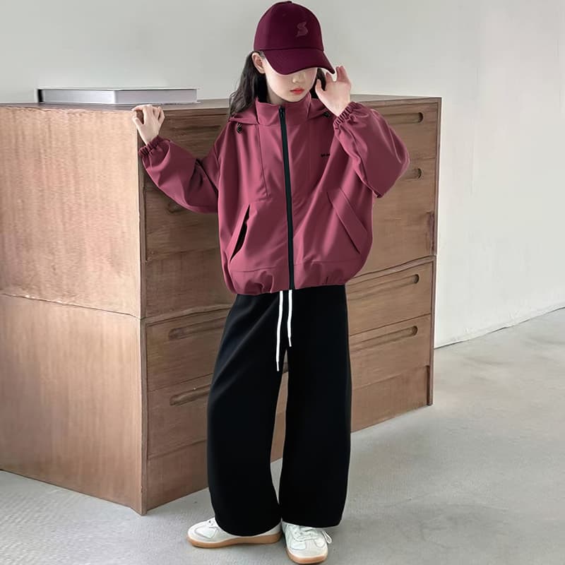 SHIBU Cjd5014 Темный Вино Красный На открытом воздухе Куртка Вино Красный Kids Туристическая одежда - изображение 4