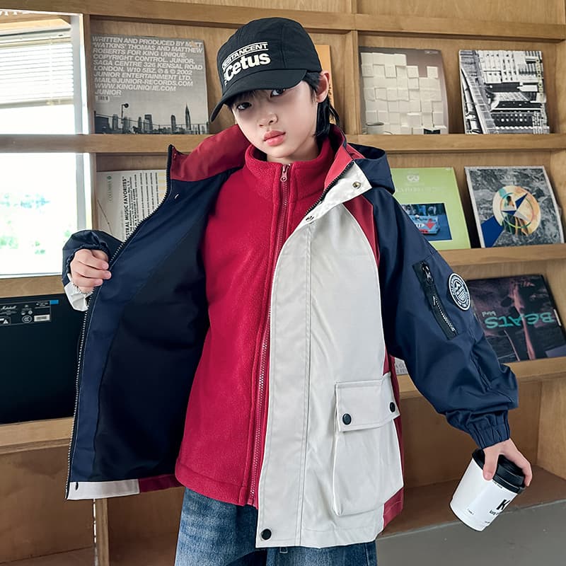 SHIBU LBDW8625 Трехцветный Многоцветный Multi Карман Ветровка 3 в 1 Белый Kids Туристическая одежда - изображение 3