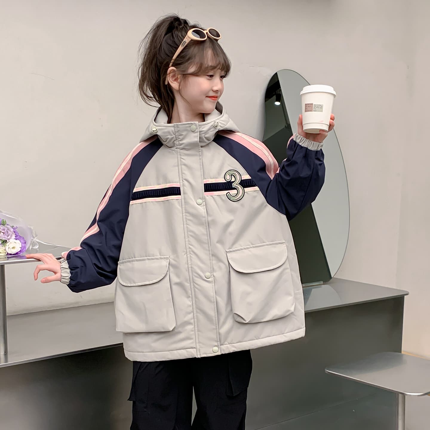 SHIBU 179 С подкладкой Ветровка Абрикос Kids Утеплённые куртки - изображение 4