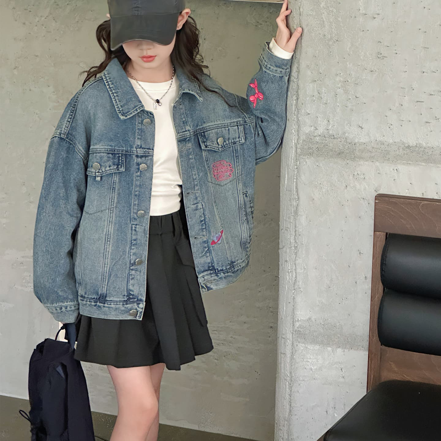 SHIBU 58050 Denim Jacket Blue Kids Tops SHIBU 58050 Деним Куртка Синий Kids Топы - изображение 2