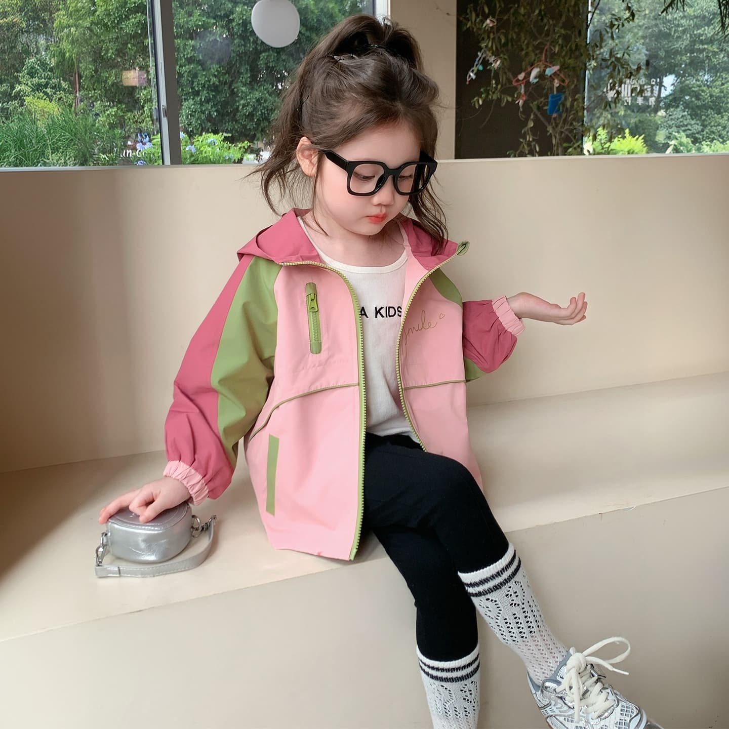 SHIBU M05 Многоцветный С капюшоном Ветровка Розовый Kids Туристическая одежда - изображение 5