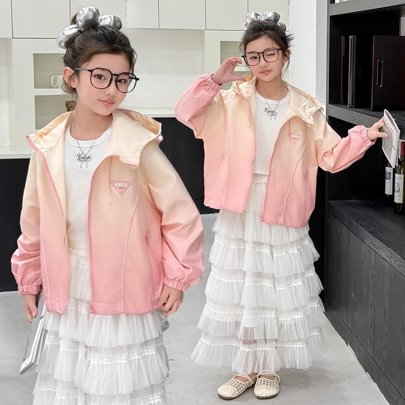 SHIBU Розовый Градиентный Ветровка Kids Туристическая одежда - изображение 2