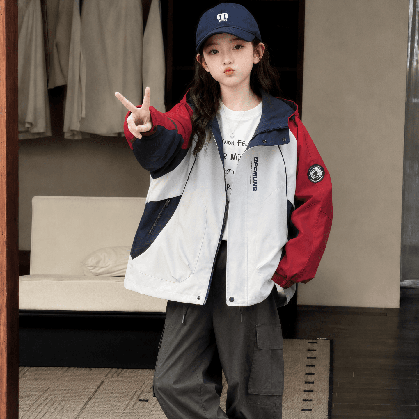 SHIBU YMG 2624 Красная Ветровка Kids Туристическая Одежда - изображение 2