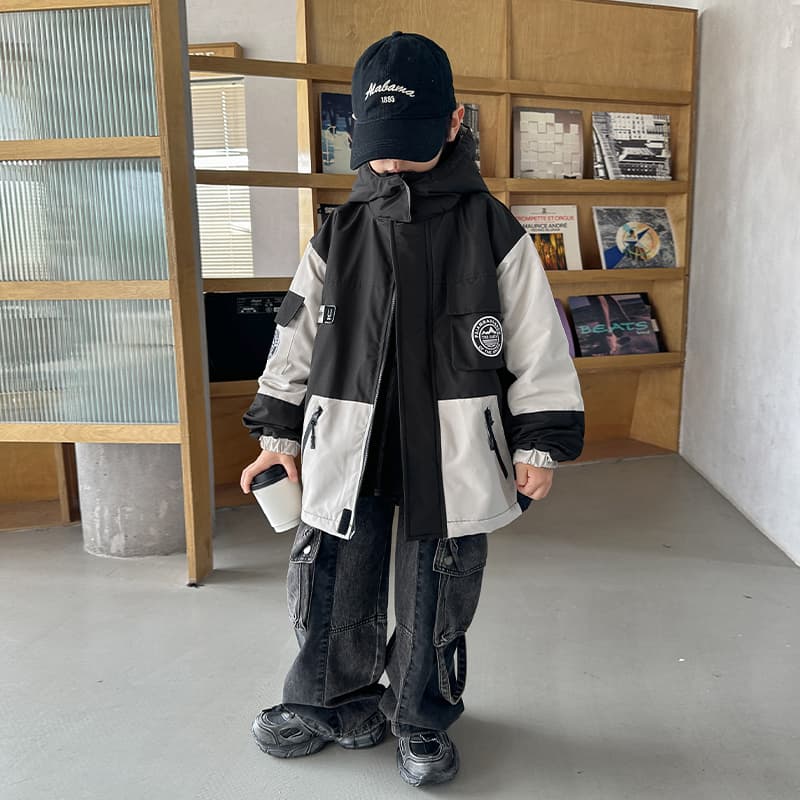 SHIBU ZFDW1180 Label Черный Белый 3 в 1 Ветровка Kids Туристическая одежда - изображение 3