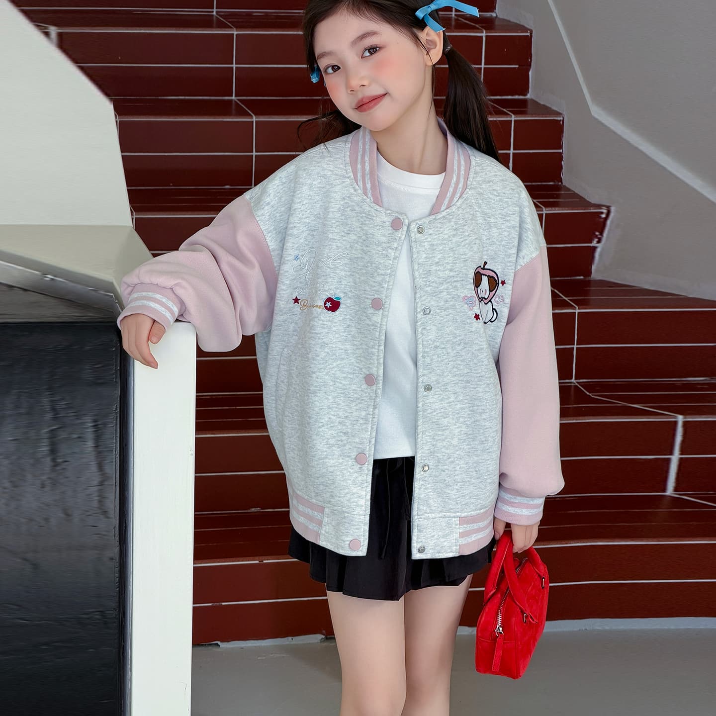 SHIBU 66029 Apple Dog Бейсбольная куртка Розовый Kids Бейсбольные куртки - изображение 3
