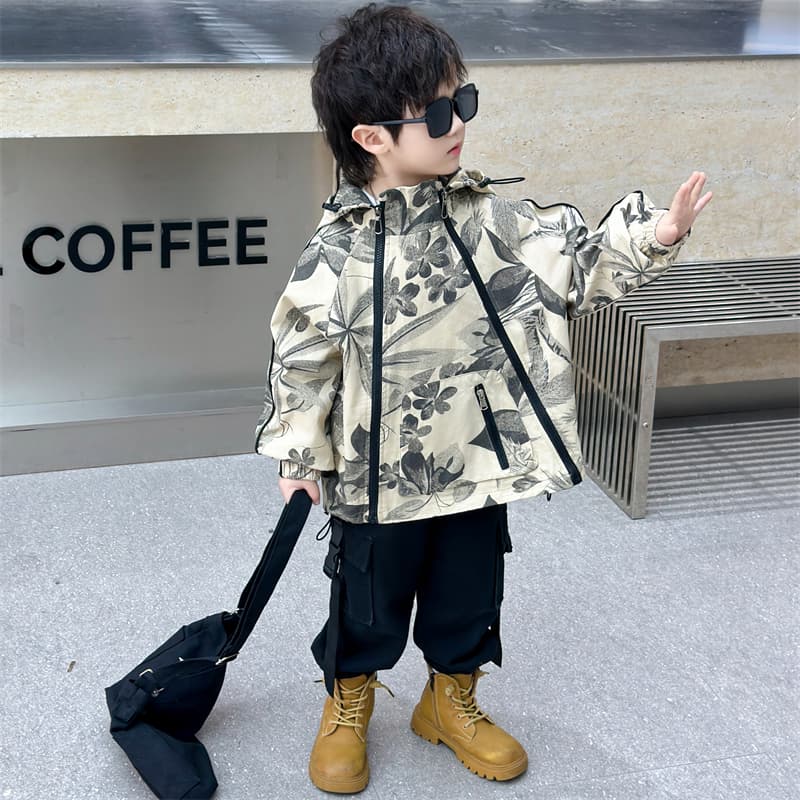 SHIBU 24 19 Стиль Двойной ZIP Тренчкот Цена 48 Серый Kids Туристическая одежда - изображение 4
