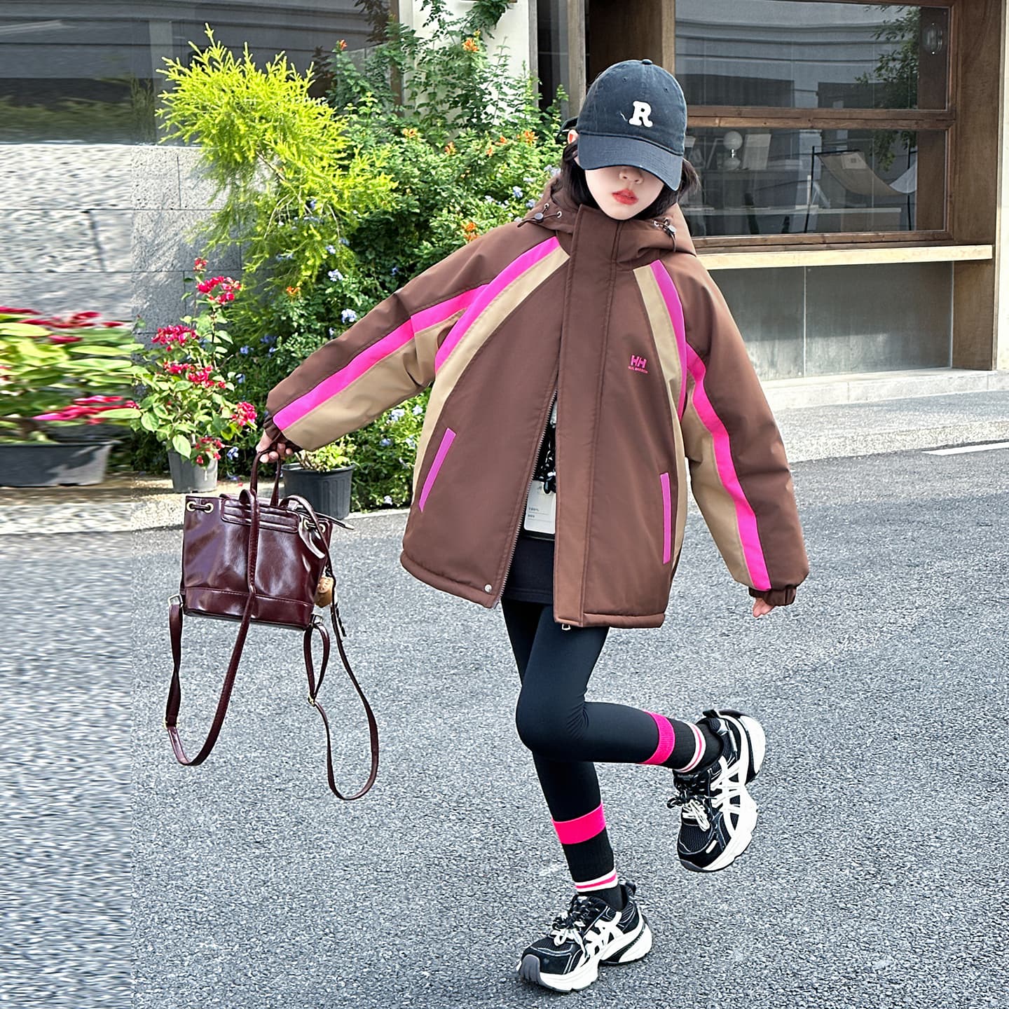 SHIBU 051 С флисовой подкладкой PARKA Пальто Кофе Kids Туристическая одежда - изображение 4